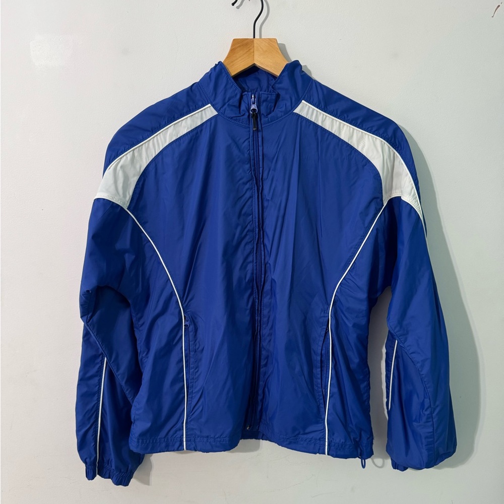 Russell Athletic royal Blue and White Athletic Jacket windbreaker small